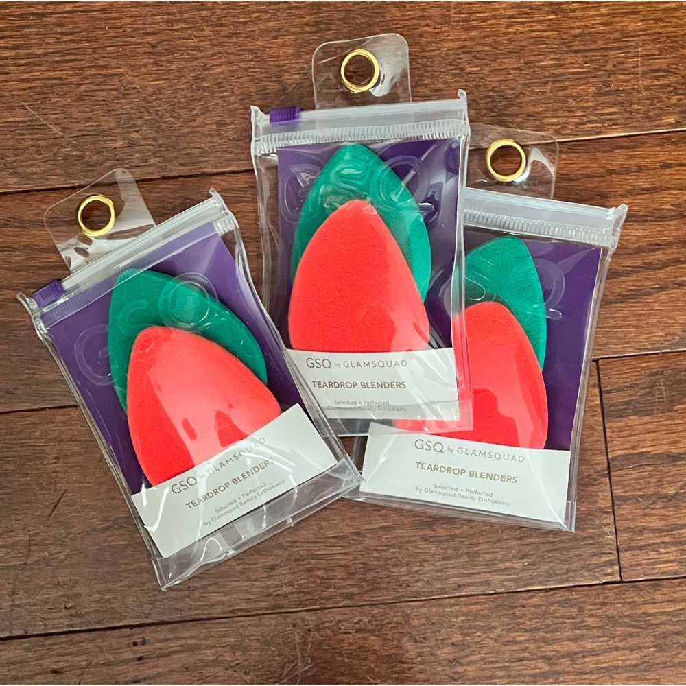 Lot of 3 x 2 pack GSQ by Glamsquad teardrop blenders
